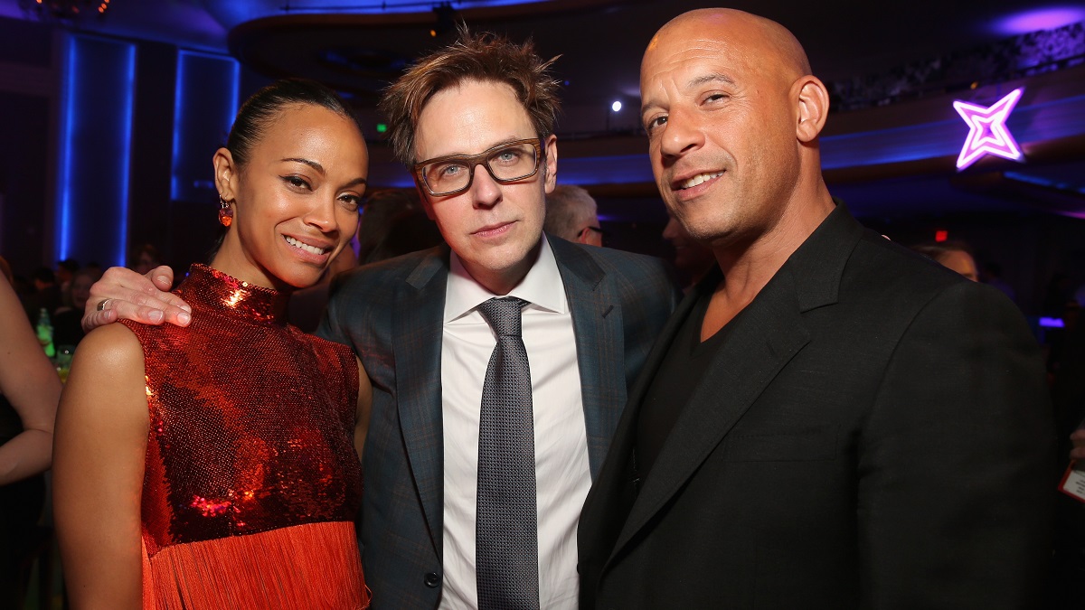 zoe saldana james gunn vin diesel