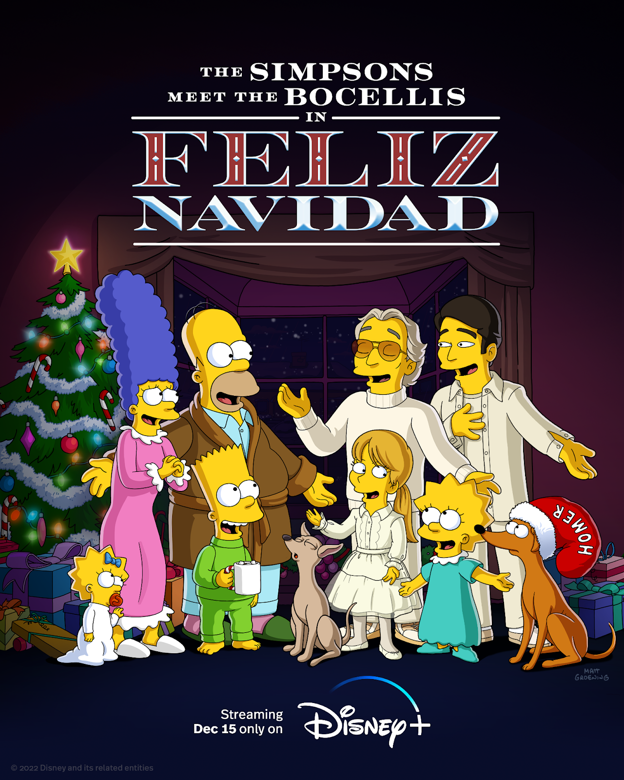 The Simpsons meet the Bocellis in ‘Feliz Navidad