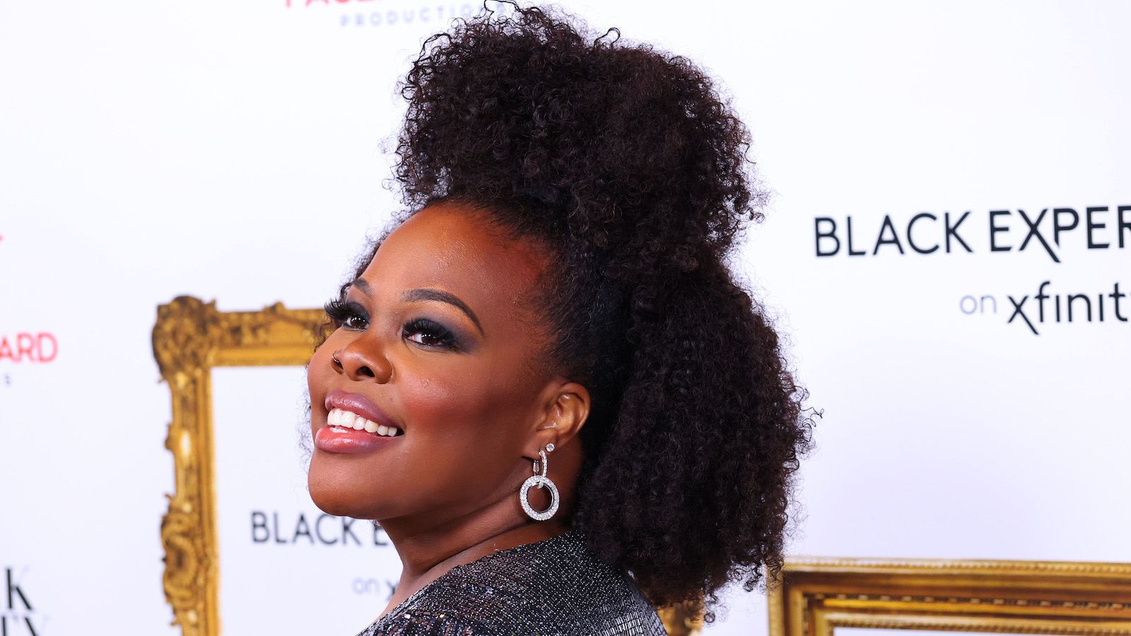 LOS ANGELES, CALIFORNIA - NOVEMBER 14: Amber Riley attends "The Black Beauty Effect" Red Carpet premiere, presented by Black Experience on Xfinity at Regal LA Live on November 14, 2022 in Los Angeles, California.