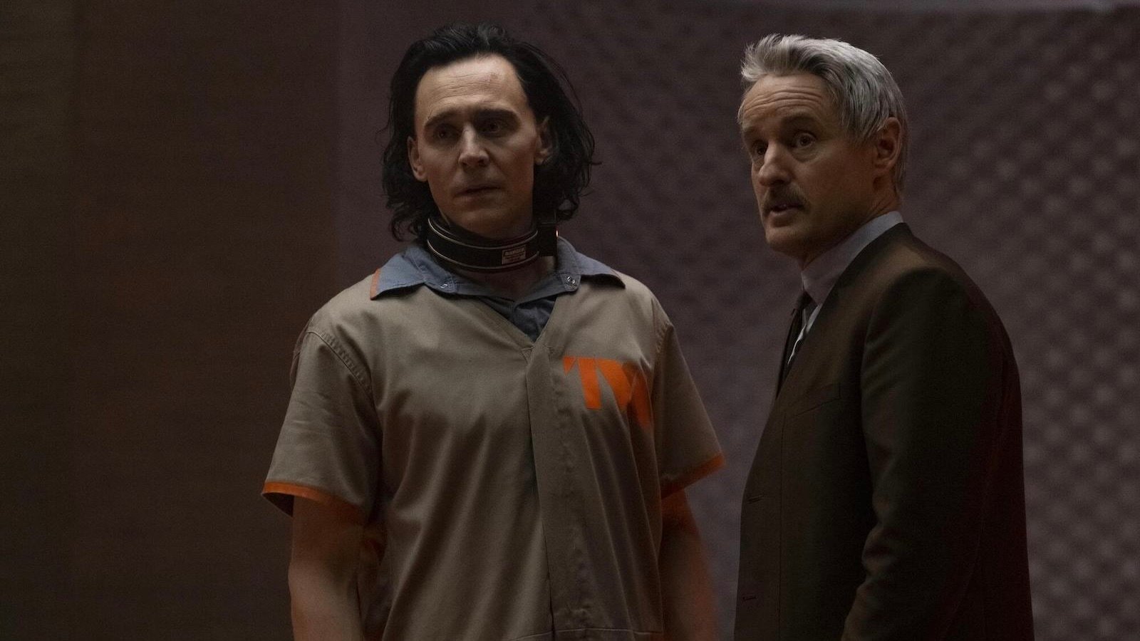Tom Hiddleston as Loki and Owen Wilson as Mobius in 'Loki'