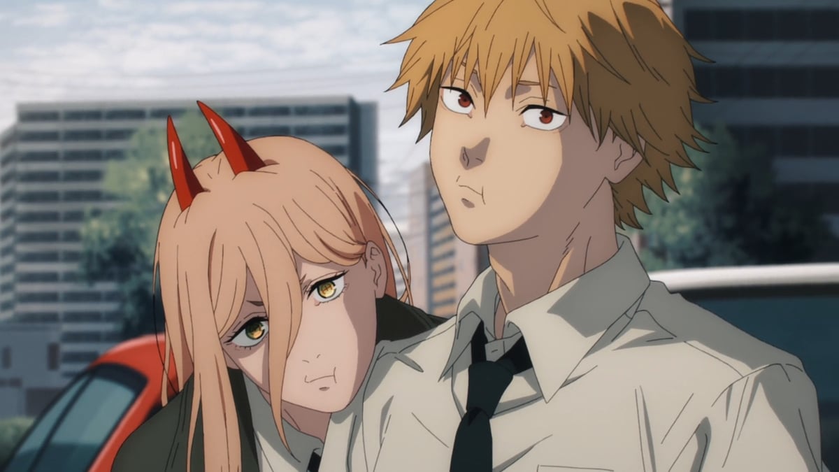 Power resting her head on Denji's shoulder in season 1 of 'Chainsaw Man.'