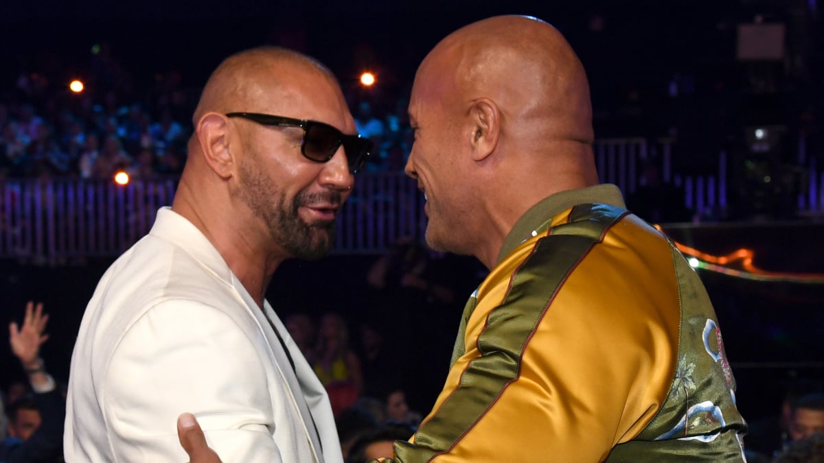 Dwayne Johnson and Dave Bautista