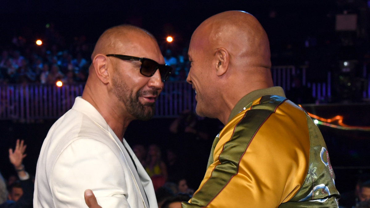 Dave Bautista and Dwayne Johnson