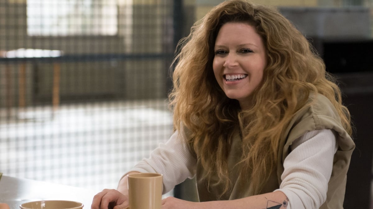 Natasha Lyonne behind the scenes of Netflix’s “Orange is the New Black” Season 2. 