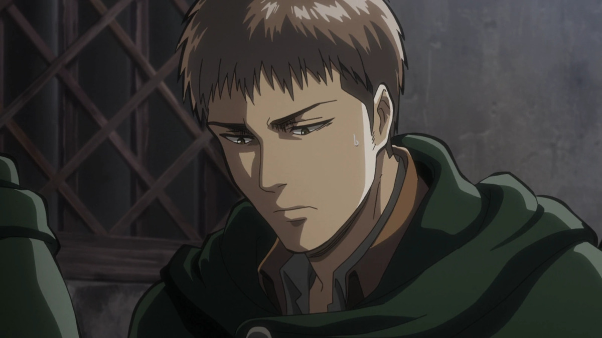 Jean Kirstein looking down in 'Attack on Titan'.