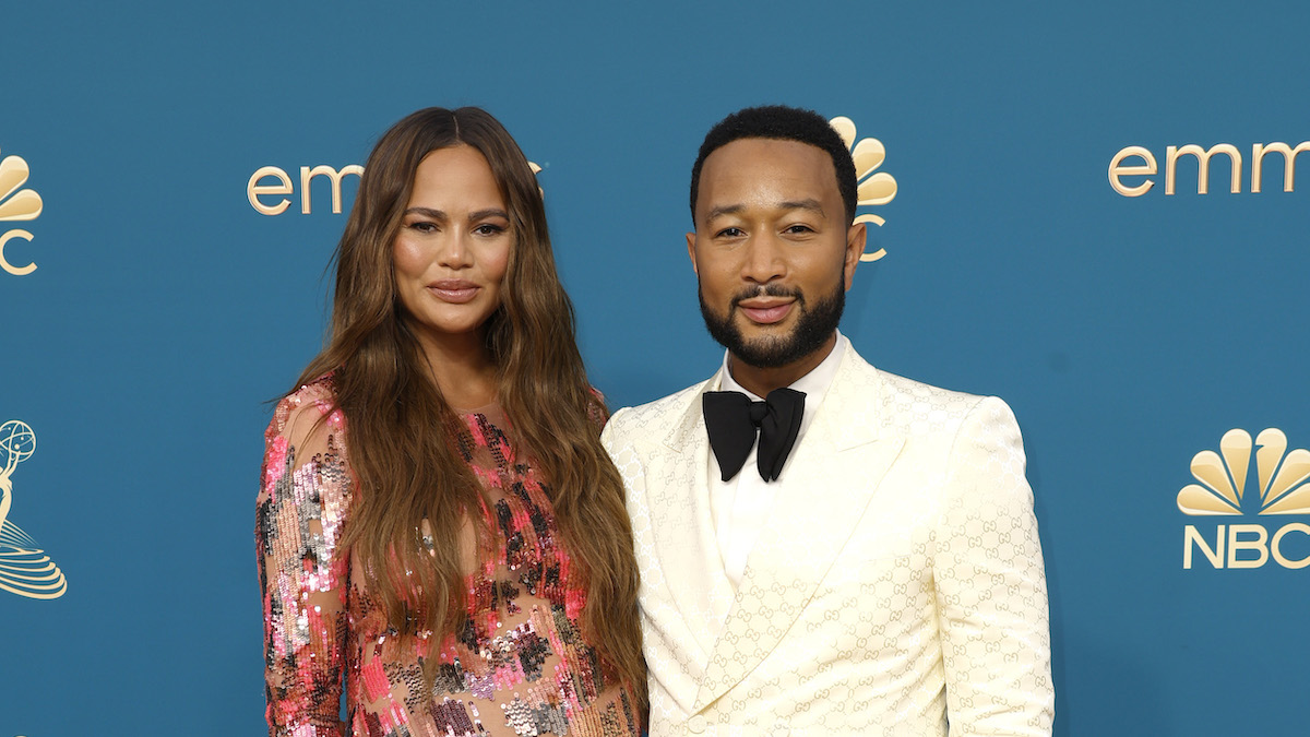 Chrissy Teigen and John Legend attend the 74th Primetime Emmys at Microsoft Theater on September 12, 2022 in Los Angeles, California.