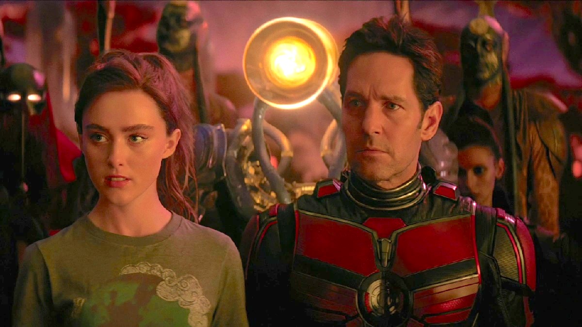 Kathryn Newton as Cassie Lang and Paul Rudd as Scott Lang in 'Ant-Man and the Wasp: Quantumania'