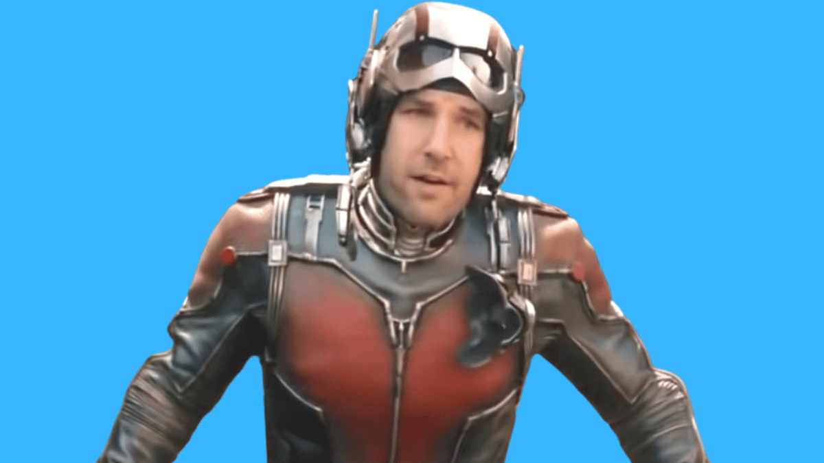 Paul Rudd against a blue screen