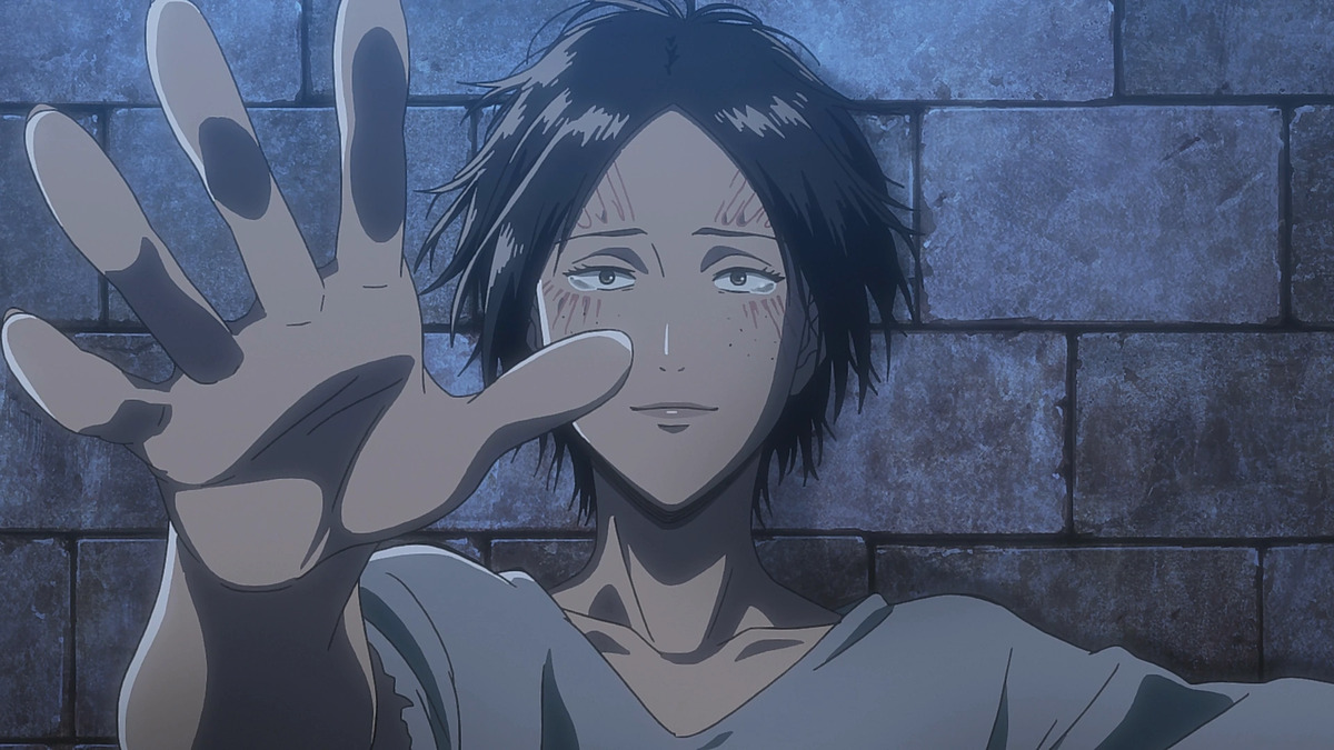 Ymir looking at the sky in 'Attack on Titan'.