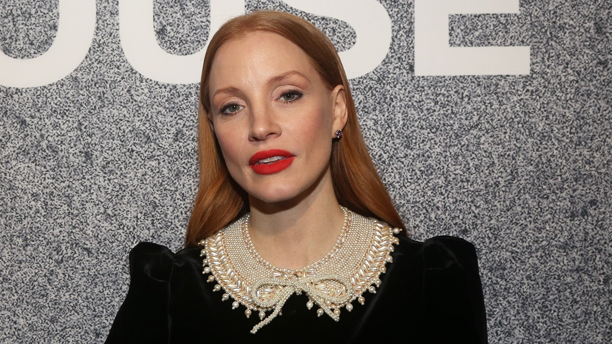 NEW YORK, NEW YORK - MARCH 09: Jessica Chastain poses at the opening night of The Jamie Lloyd Company's production of "A Doll's House" on Broadway at The Hudson Theater on March 9, 2023 in New York City.