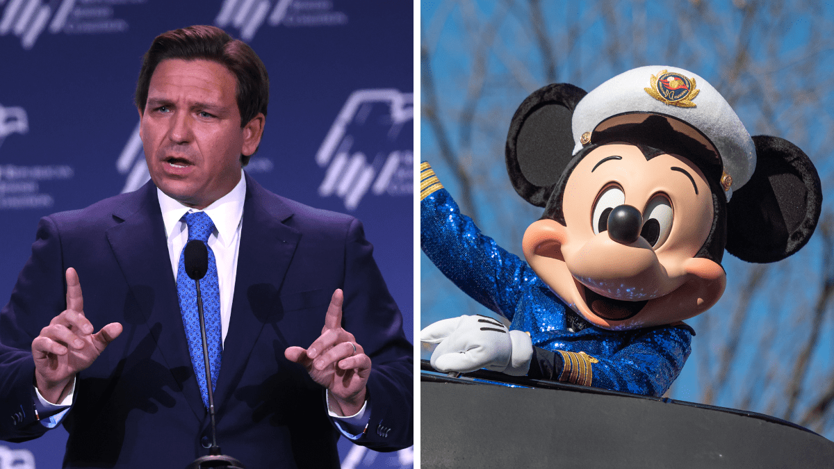 ron desantis squaring off against Disney