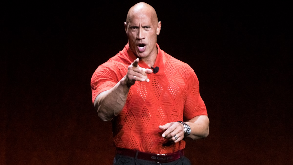 LAS VEGAS, NEVADA - APRIL 26: Actor Dwayne "The Rock" Johnson speaks onstage during CinemaCon 2022 - Warner Bros. Pictures “The Big Picture” Presentation during CinemaCon 2022 at Caesars Palace on April 26, 2022 in Las Vegas, Nevada.