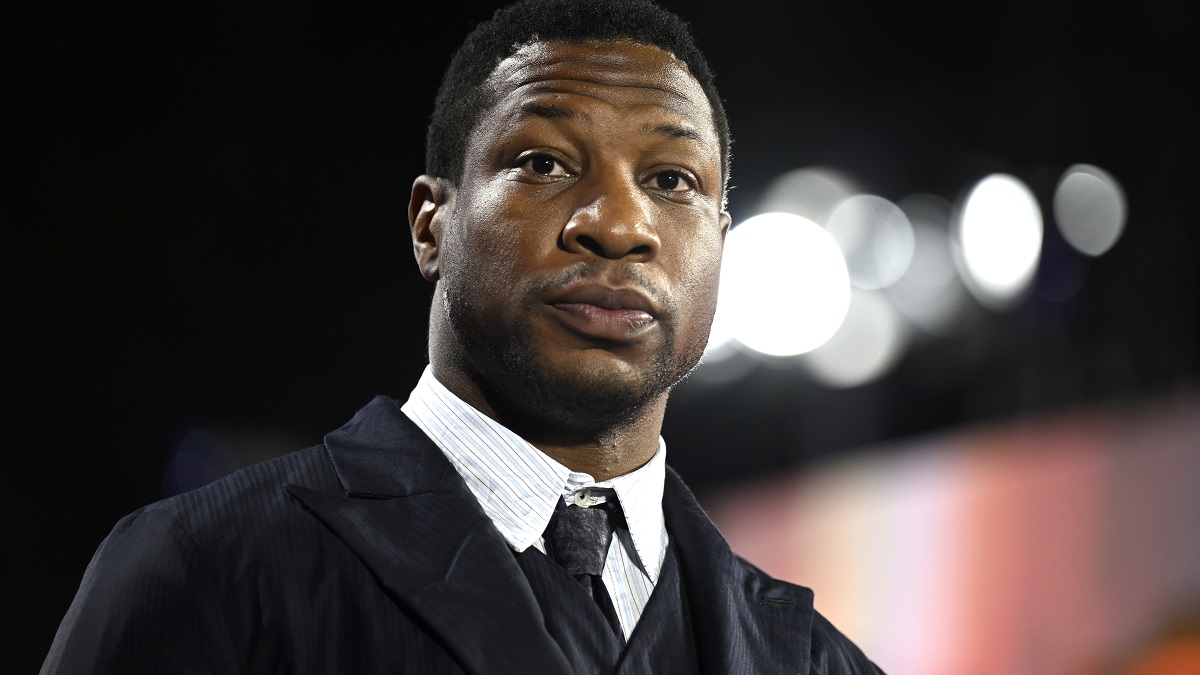 LONDON, ENGLAND - FEBRUARY 16: Jonathan Majors attends the UK Gala Screening of Marvel's Ant-Man and the Wasp: Quantumania, at BFI IMAX Waterloo on February 16, 2023 in London, England.