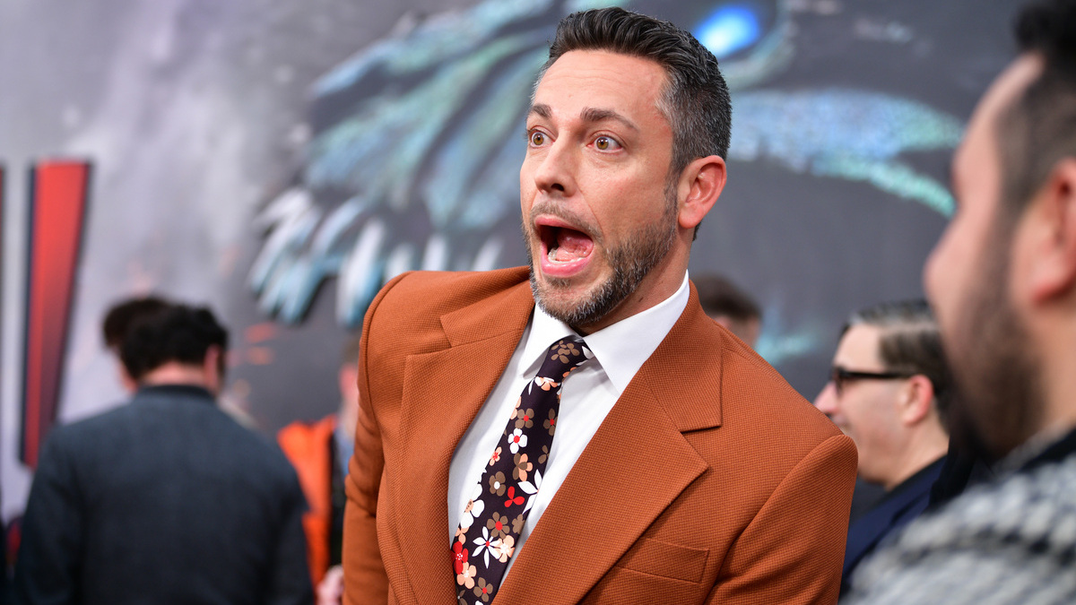 Zachary Levi attends the Los Angeles premiere of Warner Bros.' "Shazam! Fury Of The Gods" at Regency Village Theatre on March 14, 2023