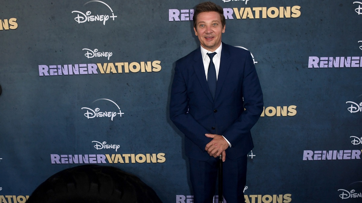 LOS ANGELES, CALIFORNIA - APRIL 11: Jeremy Renner attends Disney+'s original series "Rennervations" Los Angeles premiere held at Regency Village Theatre on April 11, 2023 in Los Angeles, California.