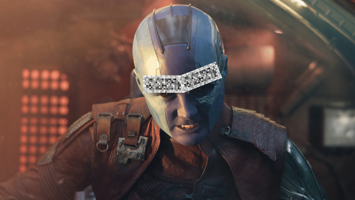 Nebula from 'Guardians of the Galaxy' with eyebrows obscured