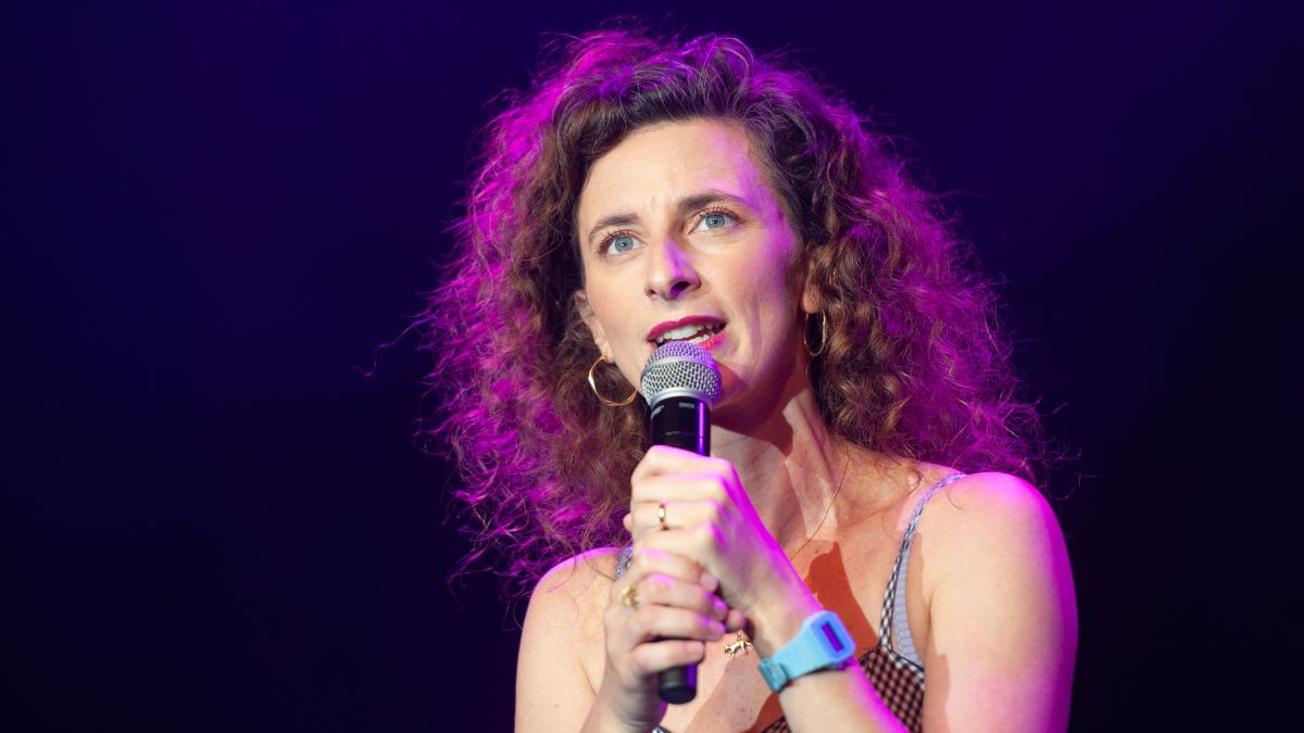 Comedian Felicity Ward performs 'Busting a Nut' on stage during Pleasance Launch Opening Gala 2018, as part of the annual Edinburgh Fringe Festival, at The Grand on August 4, 2018 in Edinburgh, Scotland. (Photo by Roberto Ricciuti/Getty Images)