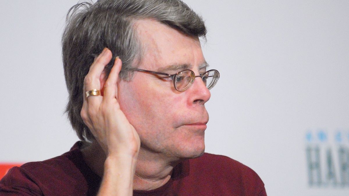 Stephen King during "Harry, Carrie and Garp" Press Conference with J.K. Rowling, Stephen King and John Irving at Radio City Music Hall in New York City, New York, United States.