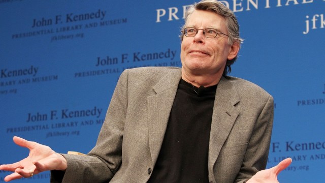 BOSTON, MASSACHUSETTS - NOVEMBER 07: Stephen King reads from his new fiction novel "11/22/63: A Novel" during the "Kennedy Library Forum Series" at The John F. Kennedy Presidential Library and Museum on November 7, 2011 in Boston, Massachusetts.