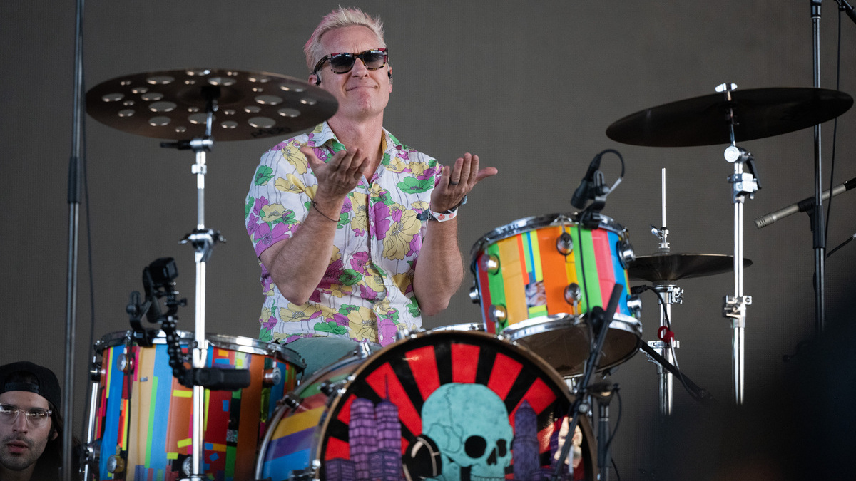 Drummer Josh Freese of The Vandals performs on the Sahara Stage during Weekend 2, Day 2 of the 2022 Coachella Valley Music and Arts Festival on April 23, 2022