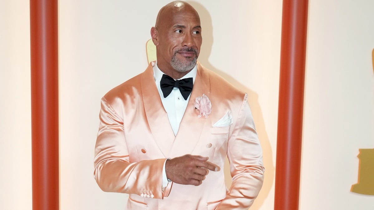 HOLLYWOOD, CALIFORNIA - MARCH 12: Dwayne 'The Rock' Johnson attends the 95th Annual Academy Awards on March 12, 2023 in Hollywood, California.