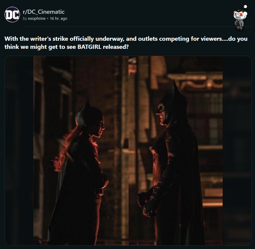 Batgirl Reddit post