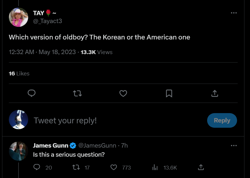 James Gunn tweet