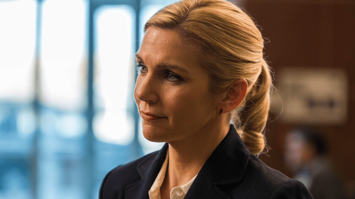 Kim Wexler (Rhea Seehorn) smiling in 'Better Call Saul'