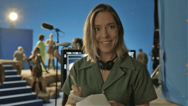 Sian Heder on a film set in HBO's 'Barry'