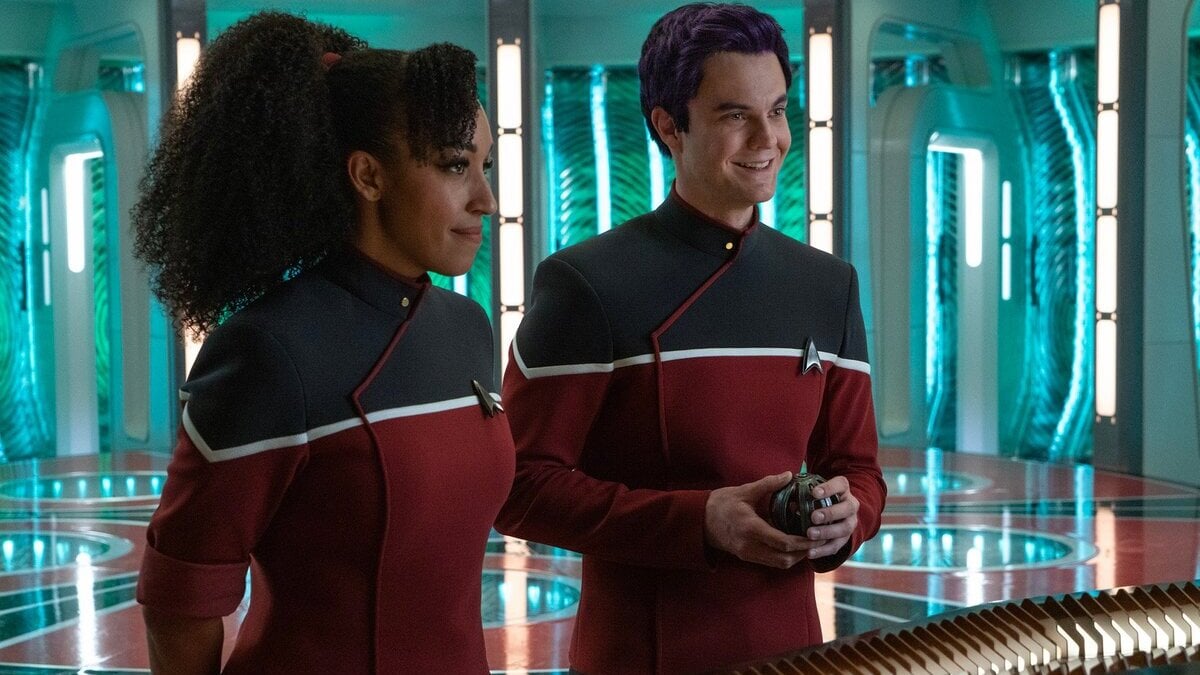 Tawny Newsome as Mariner and Jack Quaid as Boimler in 'Star Trek: Strange New Worlds' season 2