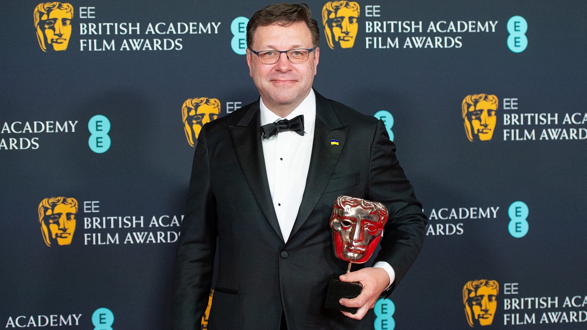 LONDON, ENGLAND - MARCH 13:  Ron Bartlett, winner of the Best Sound award for "Dune", attends the EE British Academy Film Awards 2022 dinner at The Grosvenor House Hotel on March 13, 2022 in London, England.  