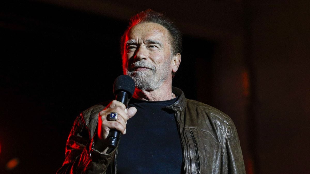 Arnold Schwarzenegger speaks during Netflix's Tudum: A Global Fan Event 2023 at Fundação Bienal de São Paulo on June 17, 2023 in Sao Paulo, Brazil. (Photo by Mauricio Santana/Getty Images for NETFLIX)