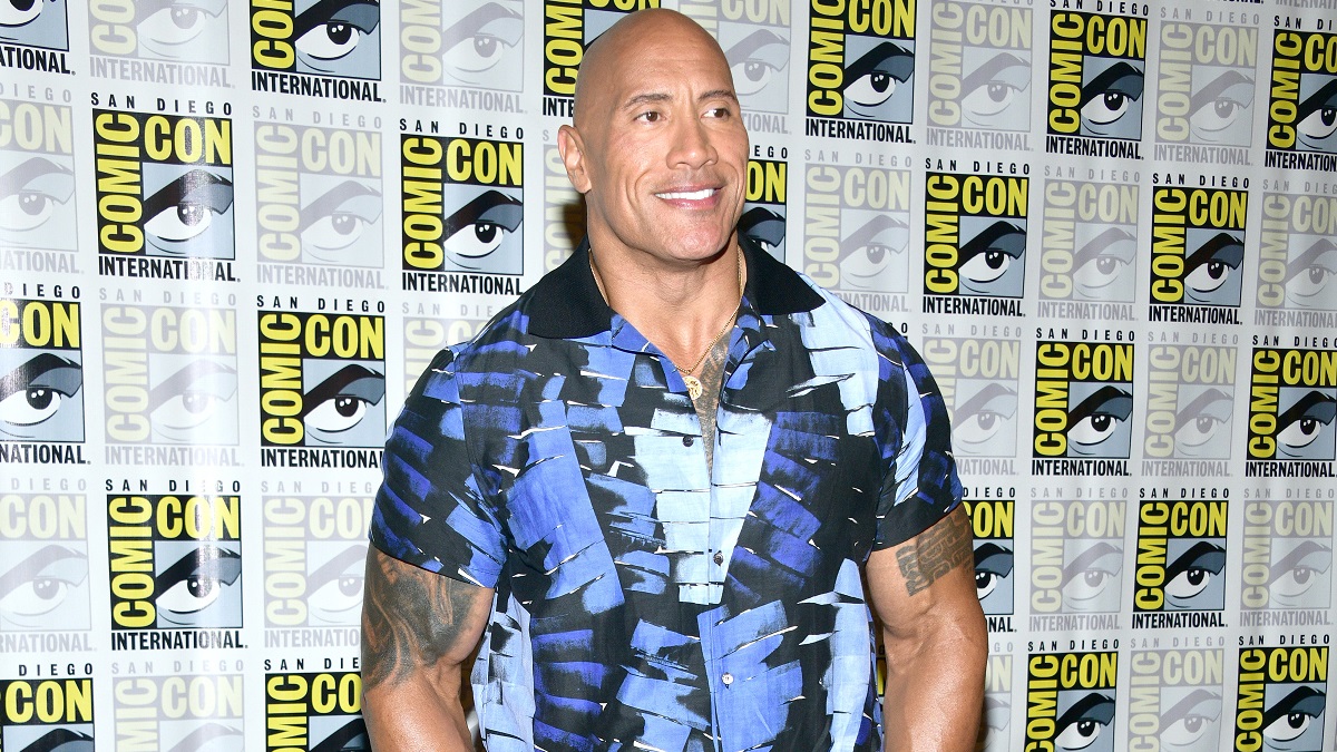 SAN DIEGO, CALIFORNIA - JULY 23: Dwayne Johnson attends the 2022 Comic-Con International: San Diego - Warner Bros. "Black Adam" press line at Hilton Bayfront on July 23, 2022 in San Diego, California.