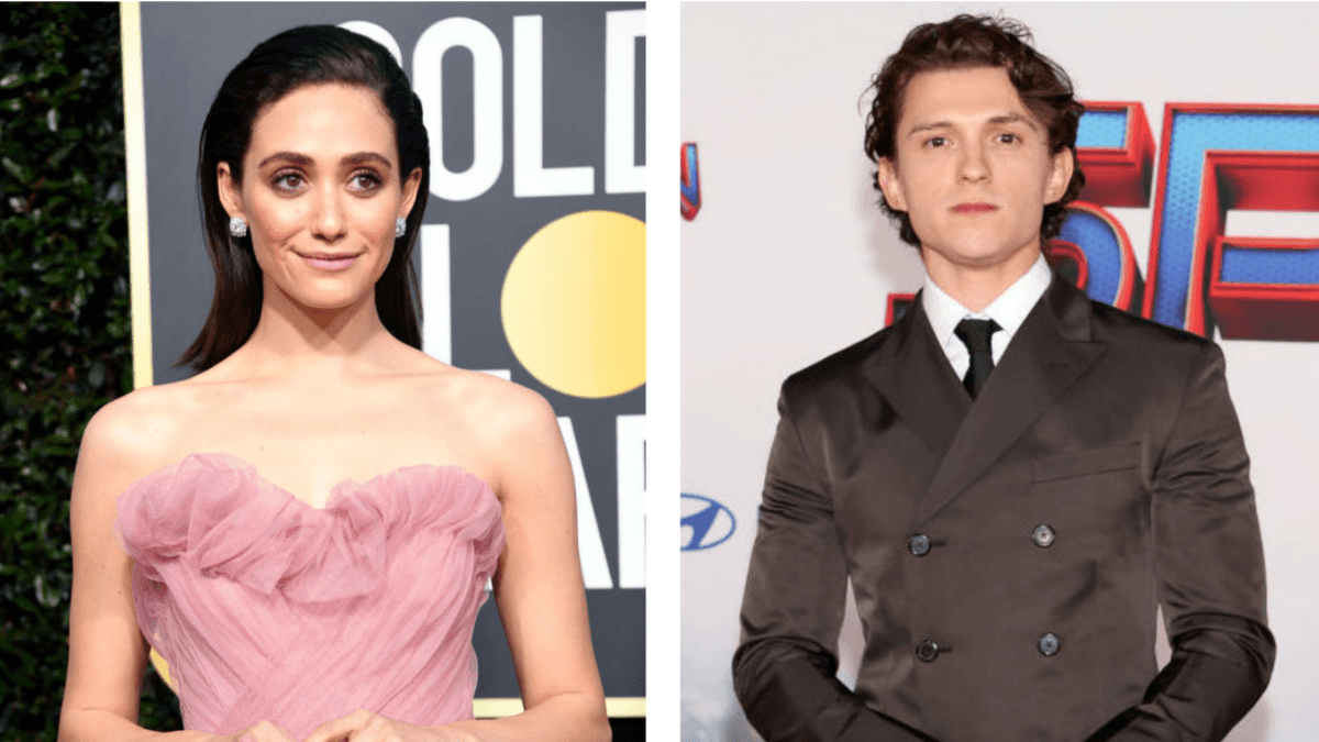 Emmy Rossum and Tom Holland