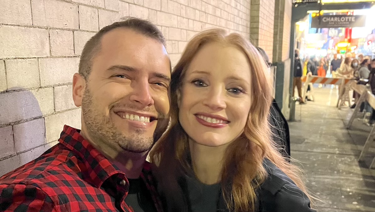 Jessica Chastain at the stage door of 'A Doll's House' in New York City