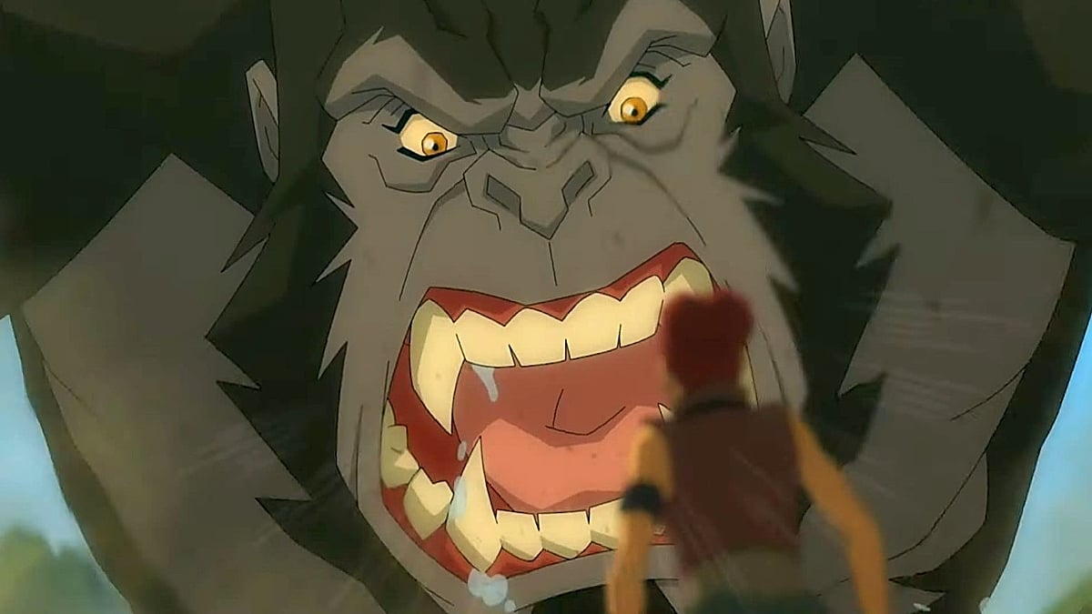 Animated Kong screaming