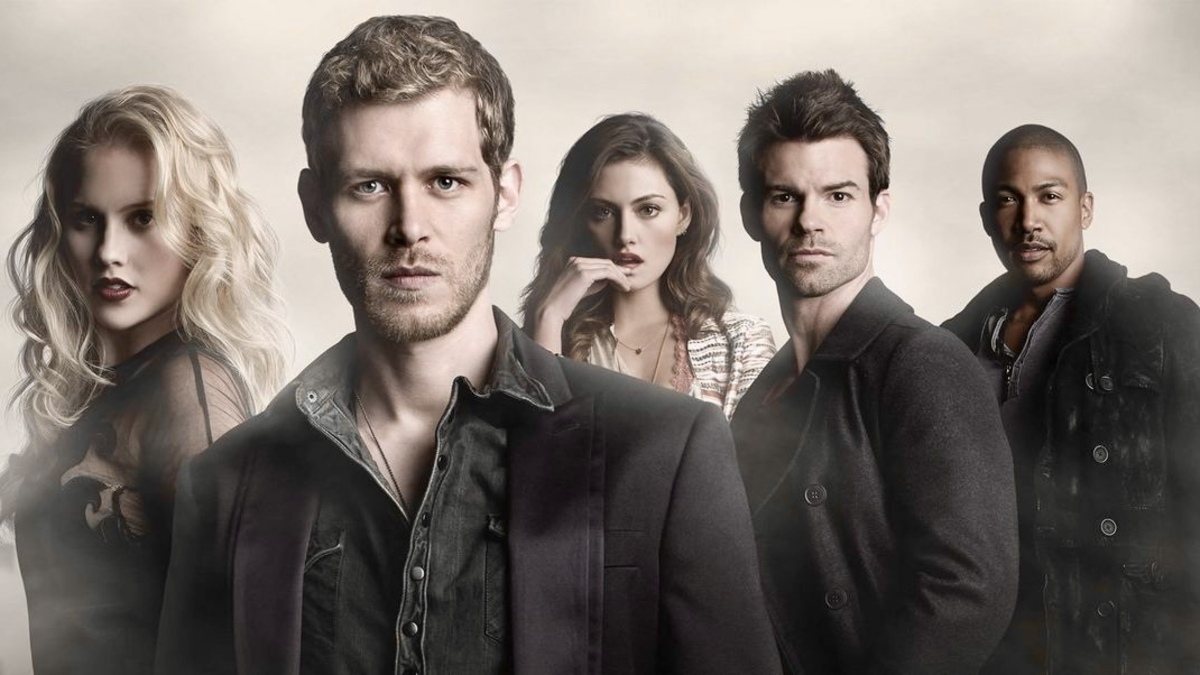 The cast of The Originals looking straight at the camera