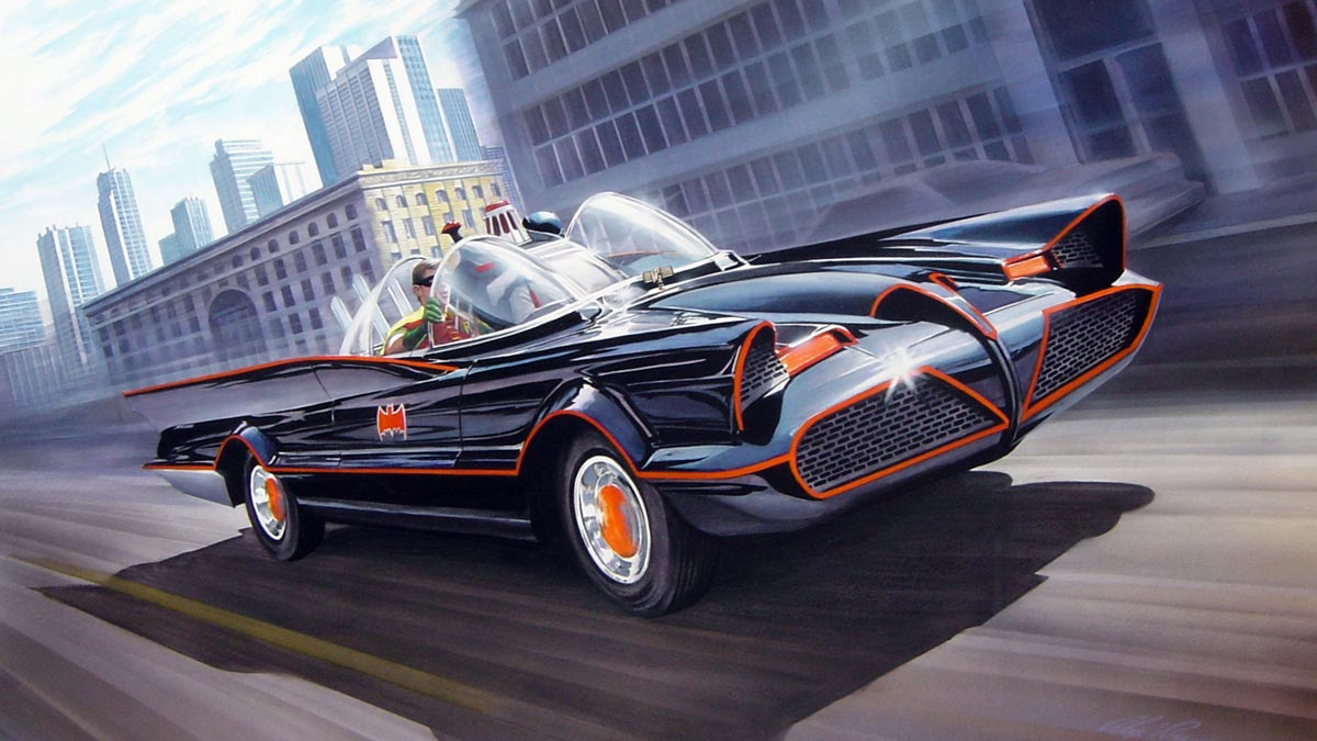 Painting of the 1966 Batmobile