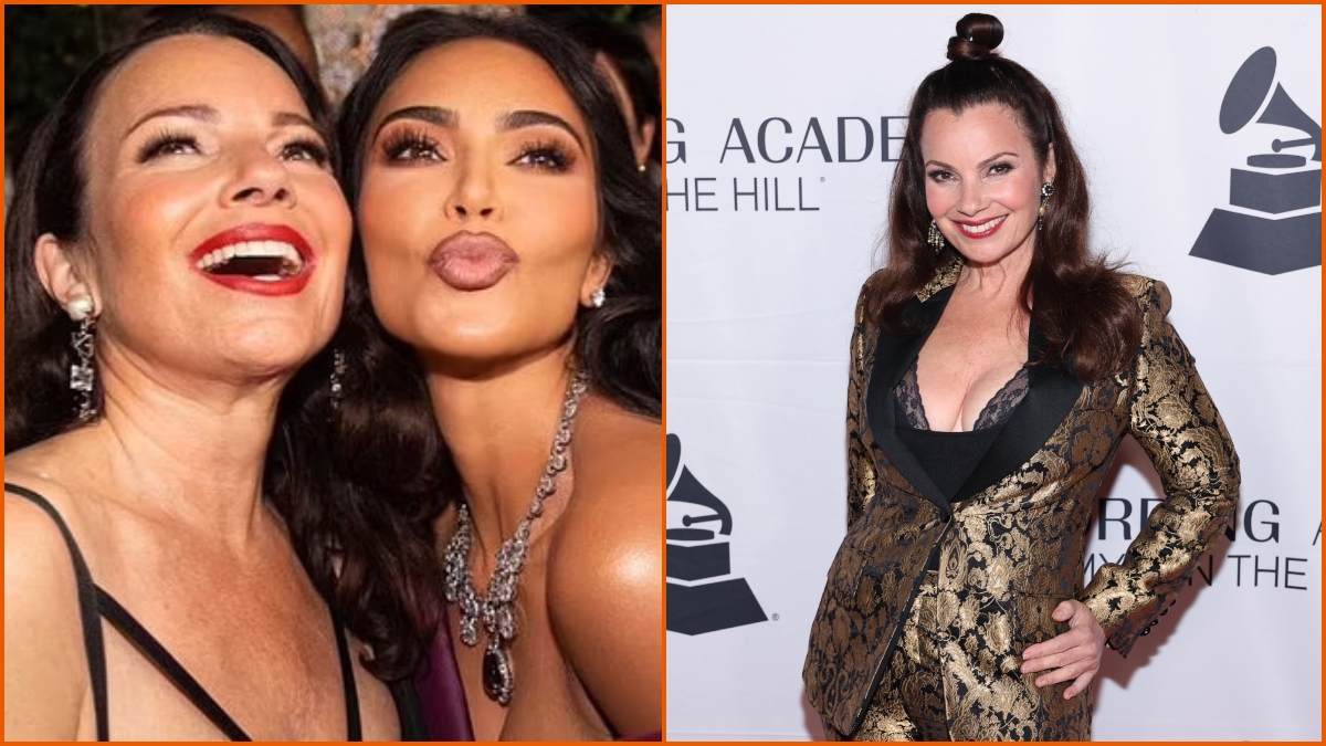 Kim Kardashian's Instagram story with Fran Drescher and the Fran Drescher at the Grammys On The Hill: Awards Dinner