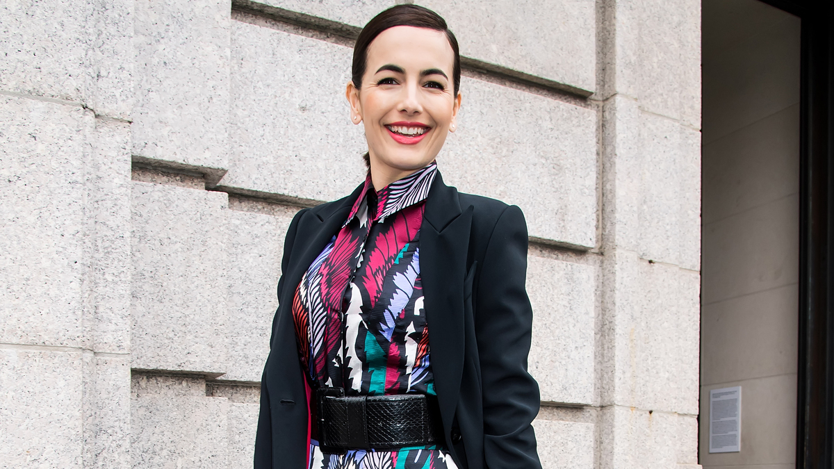 Actress Camilla Belle is seen arriving to Carolina Herrera Fall/Winter 2019 Fashion Show during New York Fashion Week at the New York Historical Society on February 11, 2019 