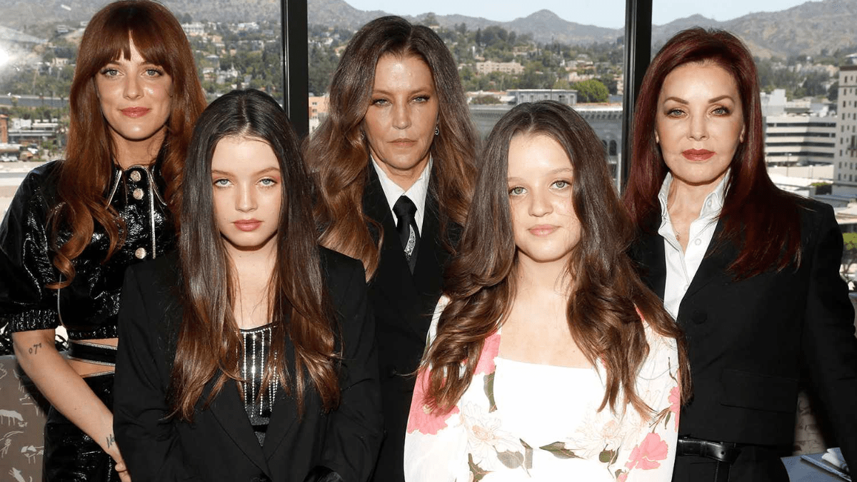 Riley Keough, Priscilla Presley, Harper and Finley Lockwood