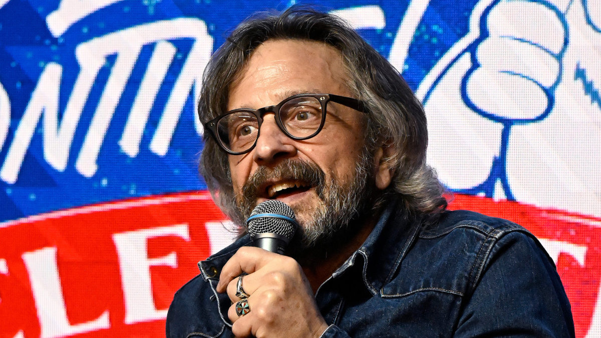 PASADENA, CALIFORNIA - APRIL 27: Comedian Marc Maron performs at The Ice House Comedy Club on April 27, 2023 in Pasadena, California.