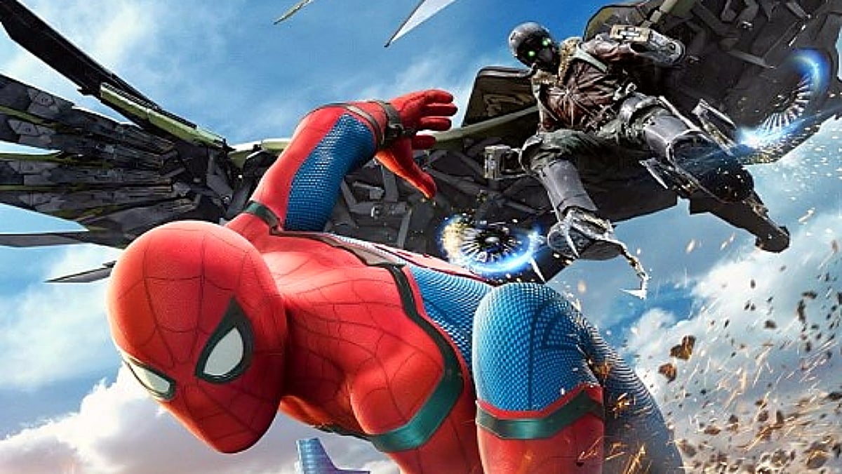Spider-Man and Vulture on cropped 'Spider-Man: Homecoming' poster
