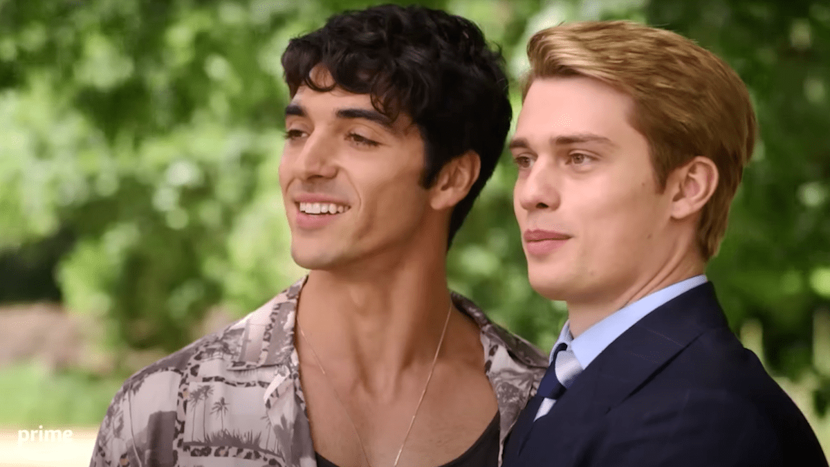 Taylor Zakhar Perez and Nicholas Galitzine as Alex and Henry in Red, White & Royal Blue