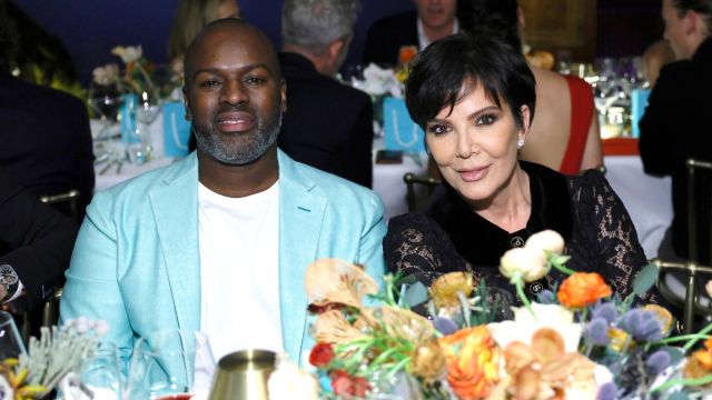 LOS ANGELES, CALIFORNIA - OCTOBER 26: (L-R) Corey Gamble and Kris Jenner attend as Tiffany & Co. celebrates the launch of the Lock Collection at Sunset Tower Hotel on October 26, 2022 in Los Angeles, California.