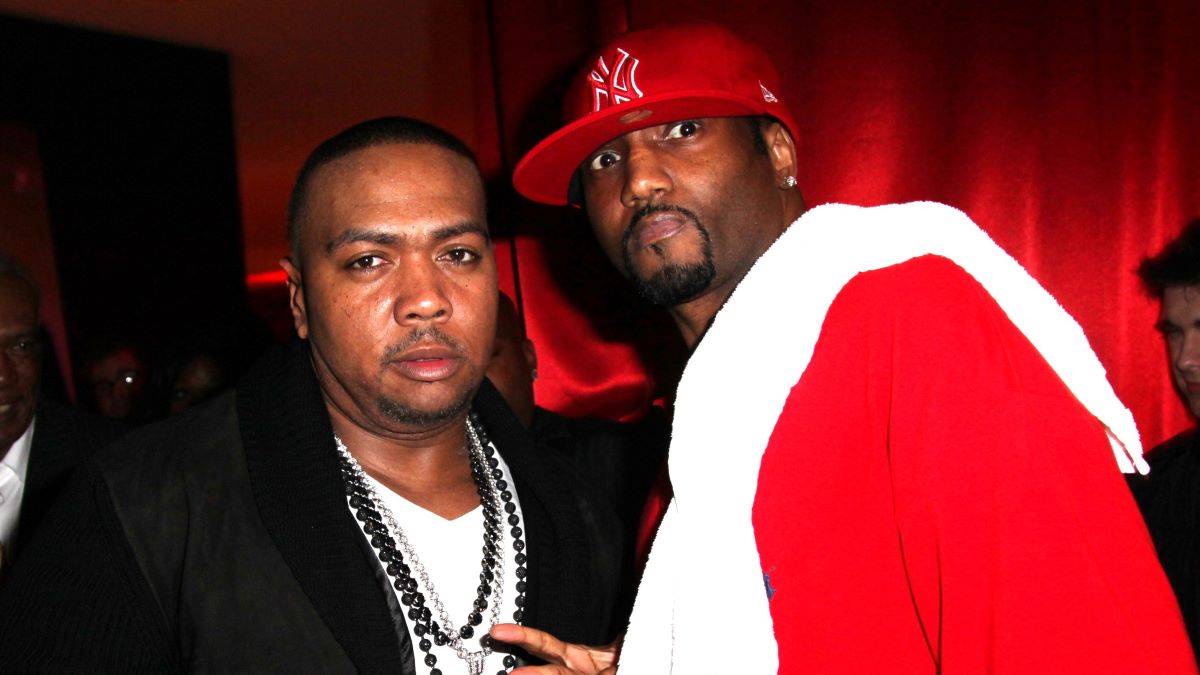 (L-R) Timbaland and Magoo attend Timbaland's birthday party at the Chop House on March 9, 2011 in Miami, Florida.