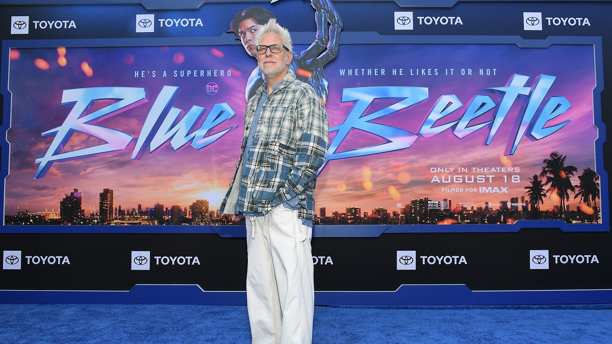 HOLLYWOOD, CALIFORNIA - AUGUST 15: James Gunn, Co-Chairman & CEO, DC Studios, attends the Warner Bros. Pictures and DC Studios “Blue Beetle” Los Angeles Special Screening at TCL Chinese Theatre on August 15, 2023 in Hollywood, California.