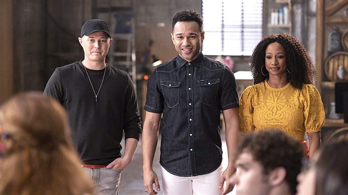 Lucas Gabreel, Corbin Bleu and Monique Coleman in season four of 'High School Musical: The Musical: The Series'.