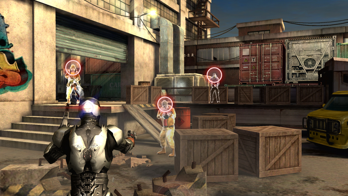 Screenshot of the 'RoboCop' mobile game from 2014.