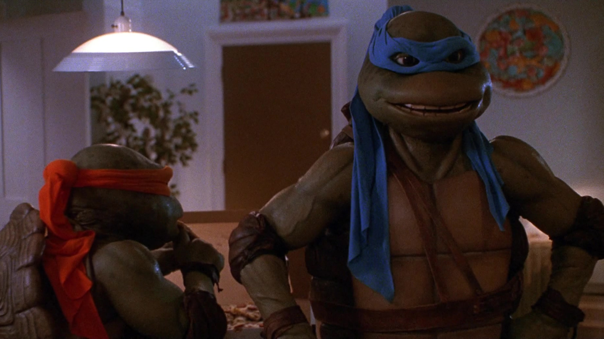 Leonardo posing heroically